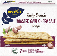 Wasa Tasty Snacks Roasted Garlic & Sea Salt Crisps 190 g Packung